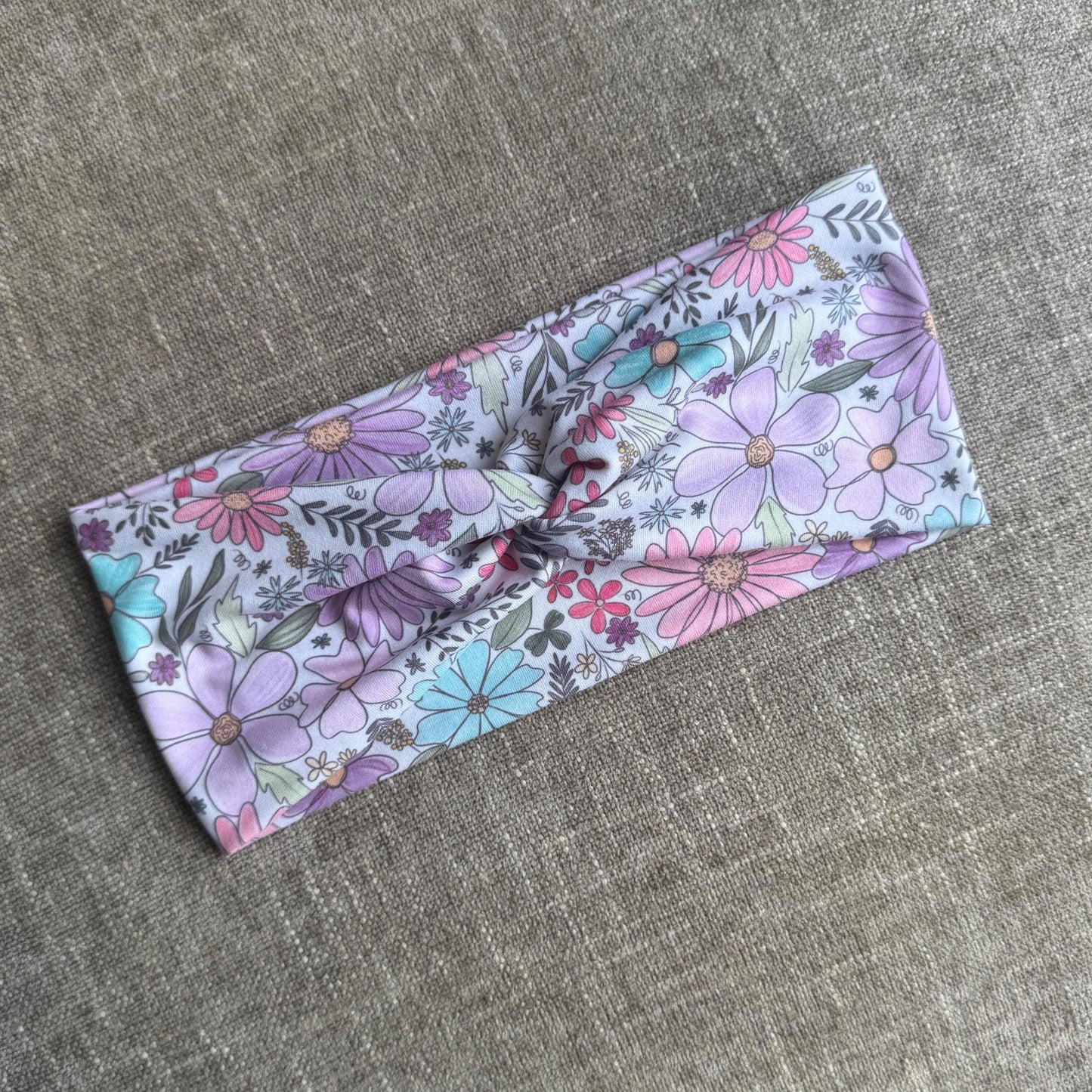 Floral Twist Headband, Stretchy Soft Headband