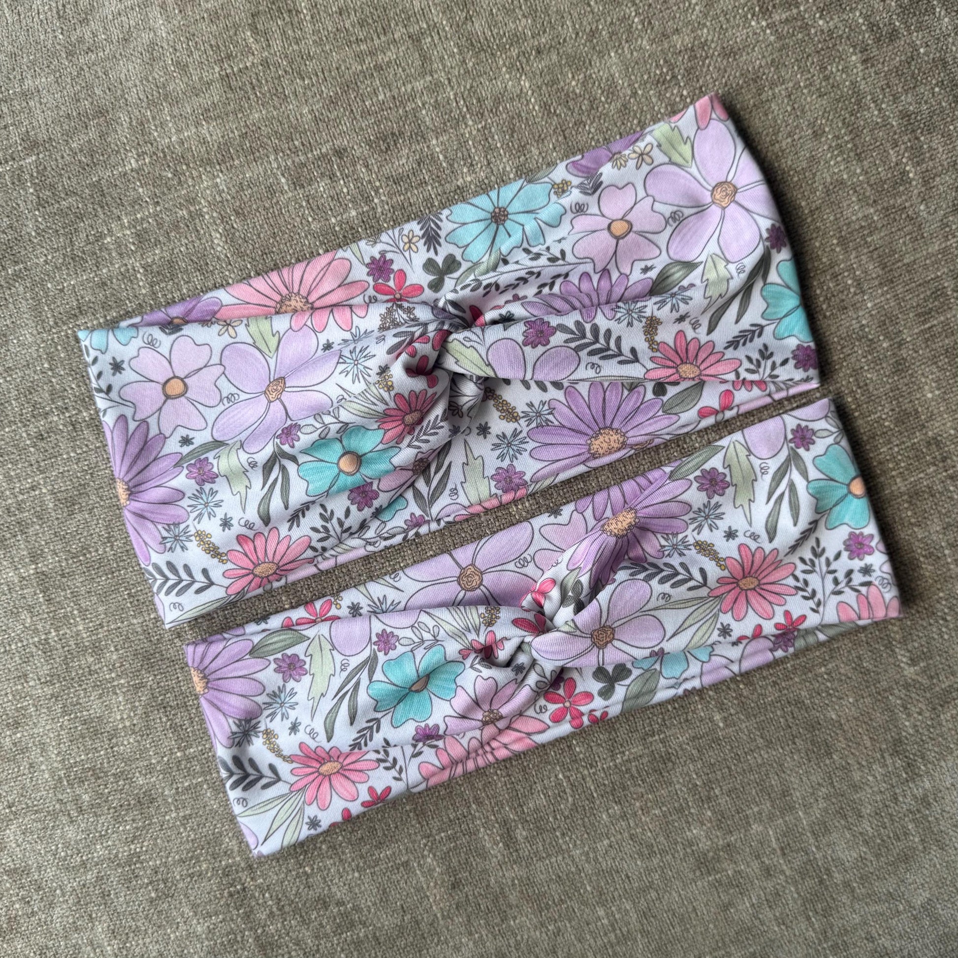 Floral Twist Headband, Stretchy Soft Headband