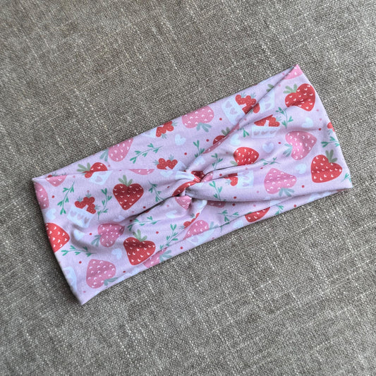 Strawberry Twist Headband, Stretchy Soft Headband
