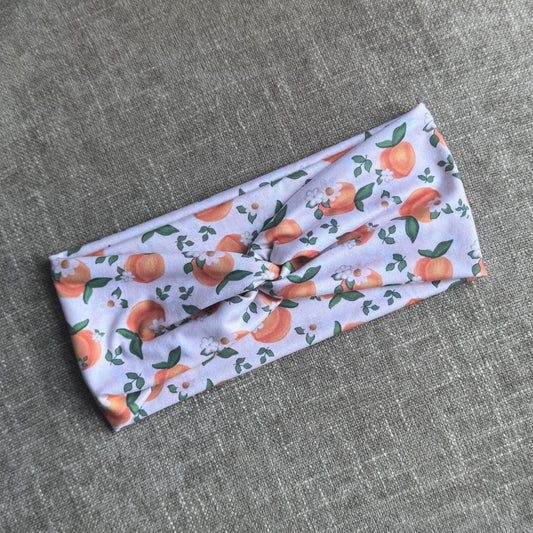 Peach Twist Headband, Stretchy Soft Headband