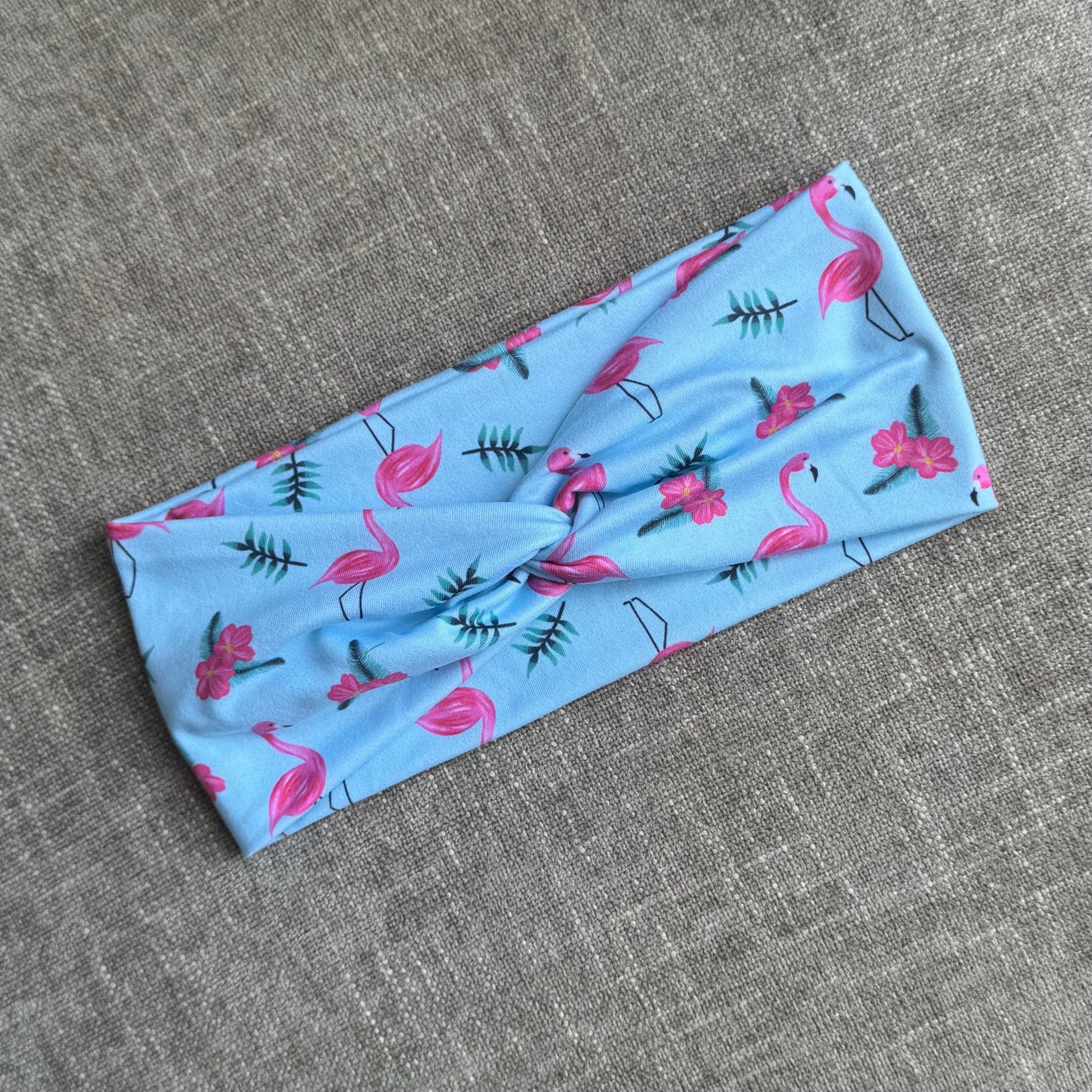 Flamingo Twist Headband, Stretchy Soft Headband