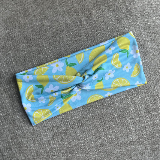 Lemon Twist Headband, Stretchy Soft Headband