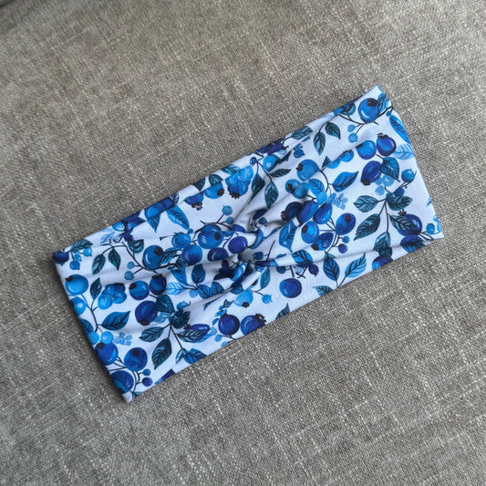 Blueberry Twist Headband, Stretchy Soft Headband