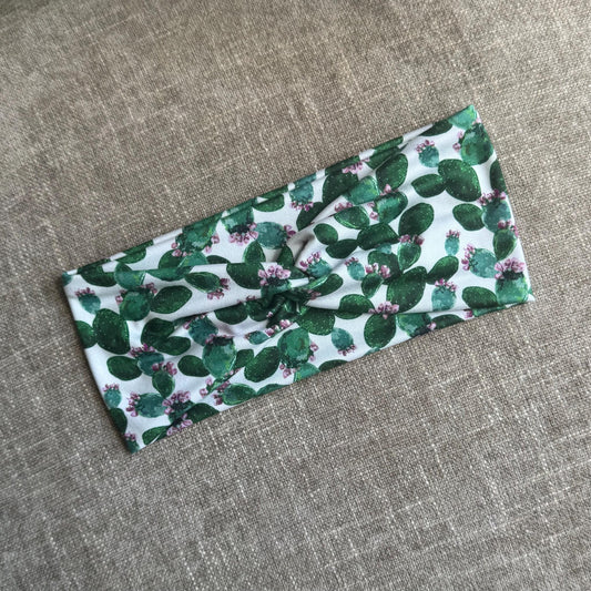 Cactus Floral Twist Headband, Stretchy Soft Headband