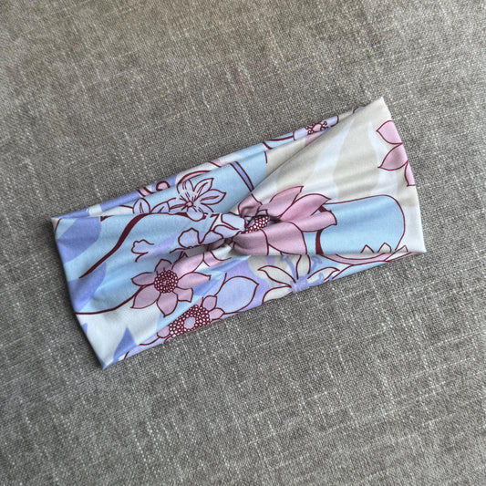 Floral Twist Headband, Stretchy Soft Headband