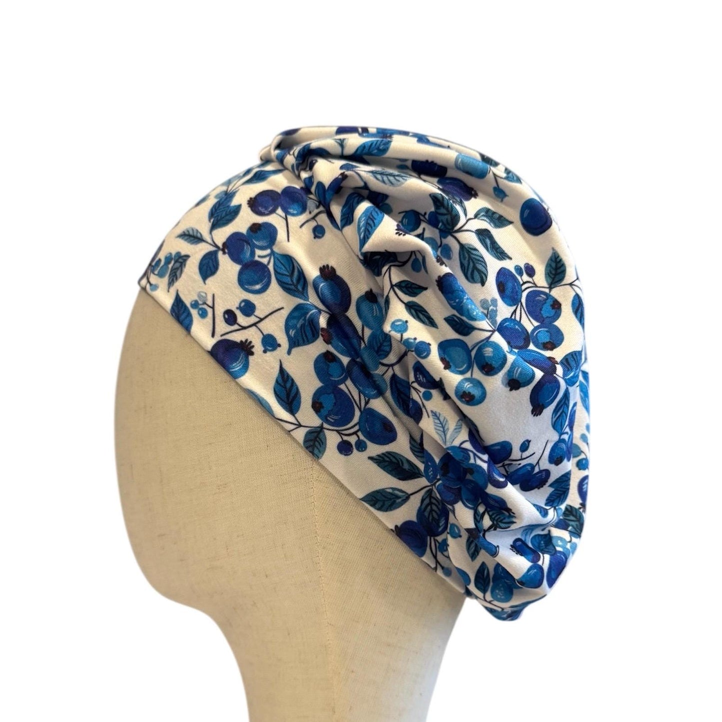 Blueberry Scrub Cap Hat, Soft Stretchy Headband Style Scrub Cap, Euro Cap