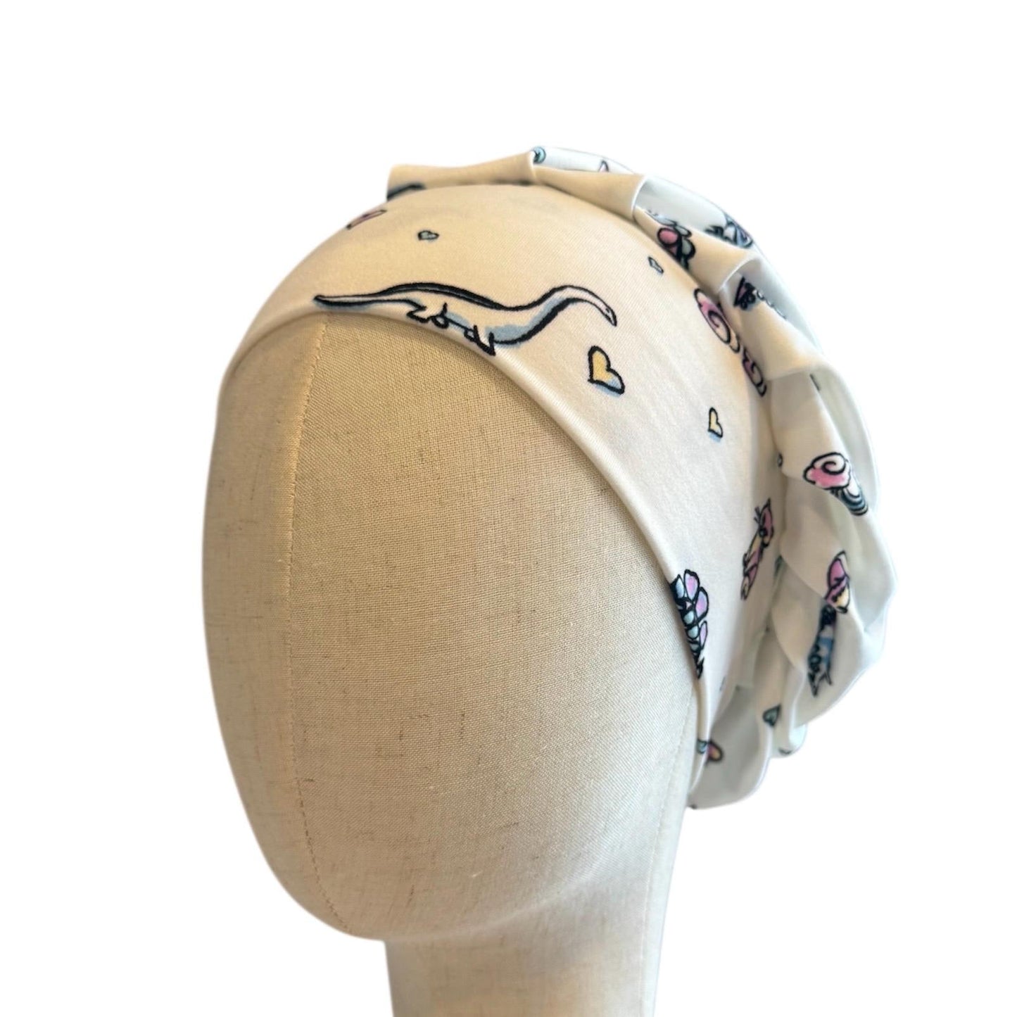 Dino, Unicorn, Cat Scrub Cap Hat, Soft Stretchy Headband Style Euro Cap, OR Hat