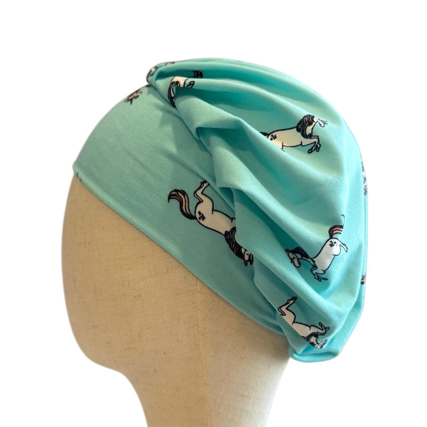 Mine Unicorn Scrub Cap Hat, Soft Stretchy Headband Style Euro Cap, OR Hat