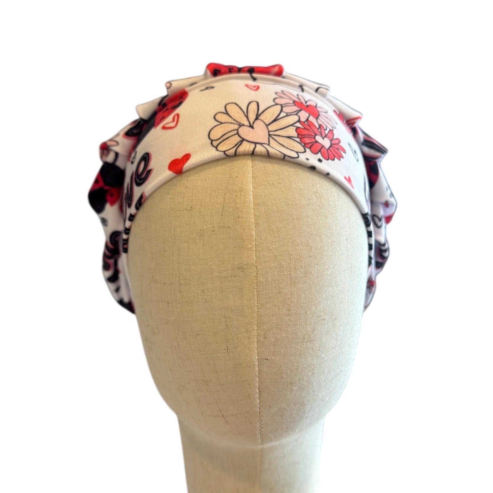Love Bug Scrub Cap Hat, Soft Stretchy Headband Style Euro Cap, OR Hat
