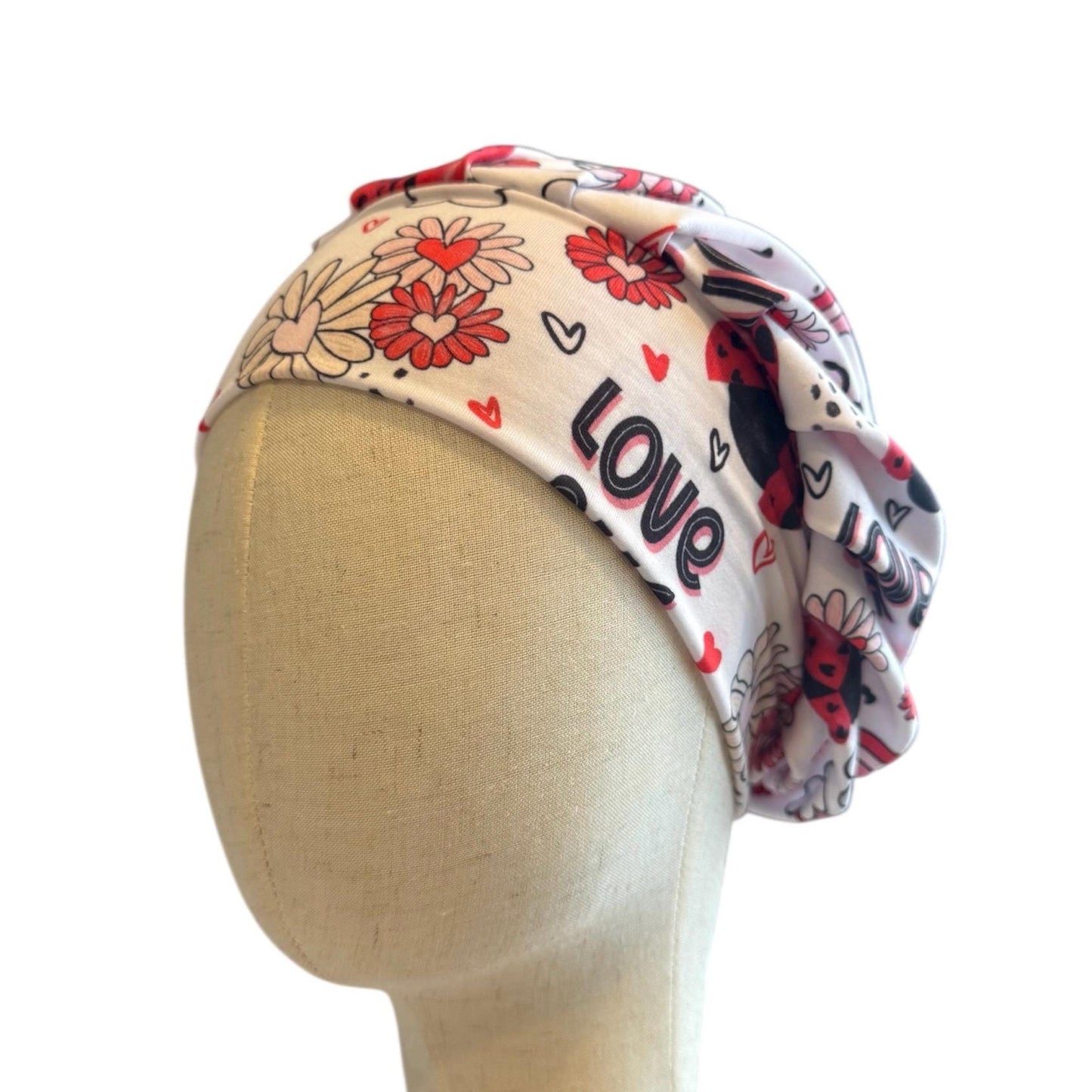 Love Bug Scrub Cap Hat, Soft Stretchy Headband Style Euro Cap, OR Hat