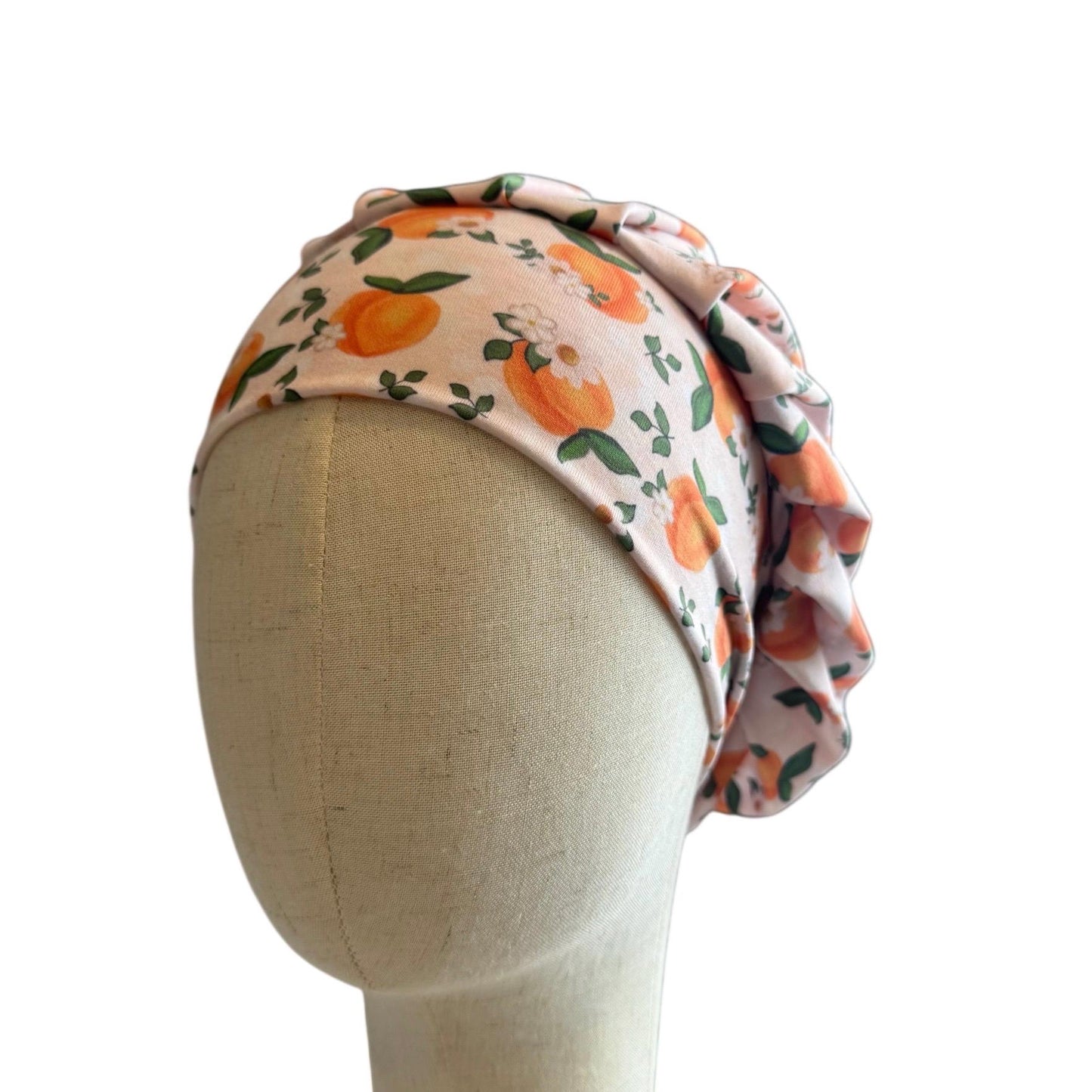 Peach Scrub Cap Hat, Soft Stretchy Headband Style Euro Cap, OR Hat