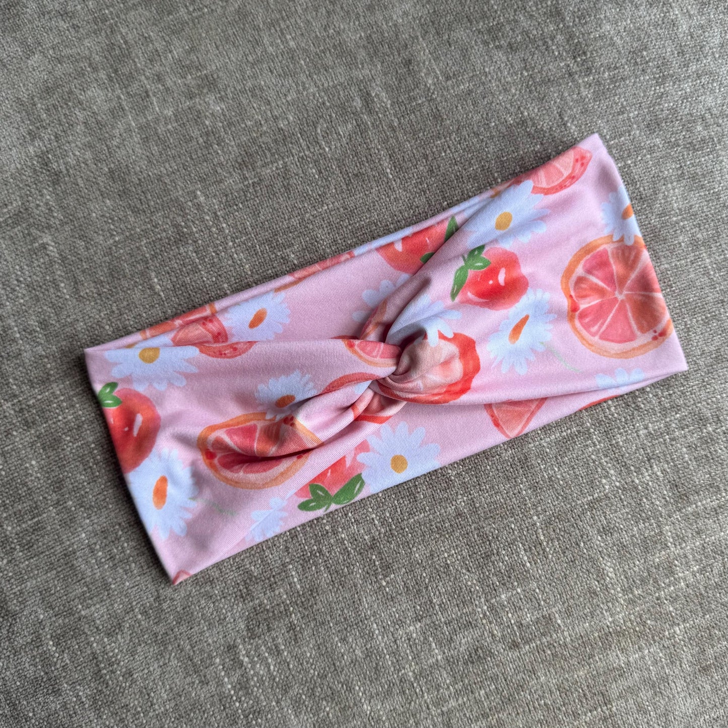 Floral Fruits Twist Headband, Stretchy Soft Headband