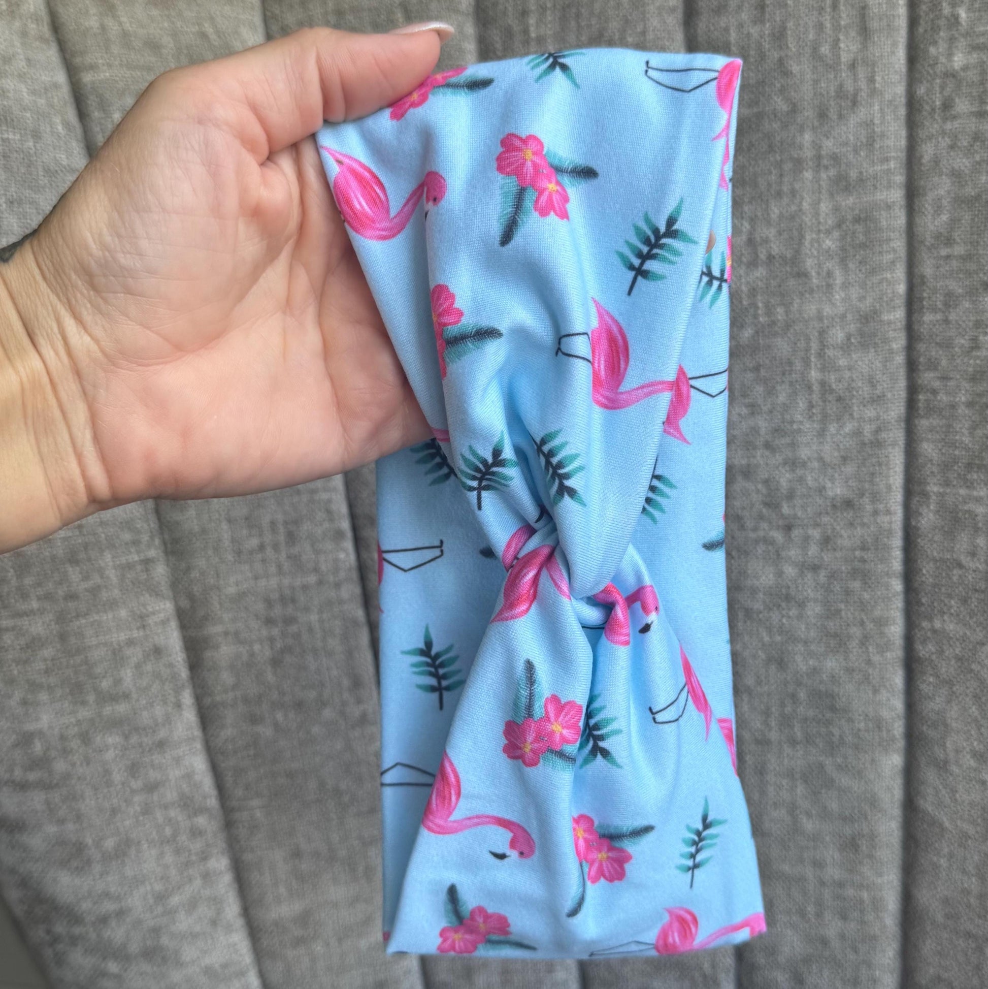 Flamingo Twist Headband, Stretchy Soft Headband