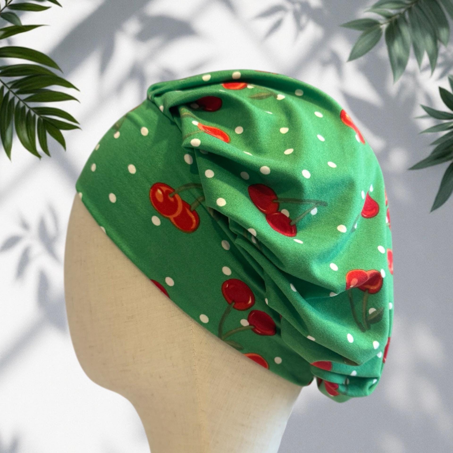 Apples Scrub Cap Hat, Soft Stretchy Headband Style Euro Cap, OR Hat