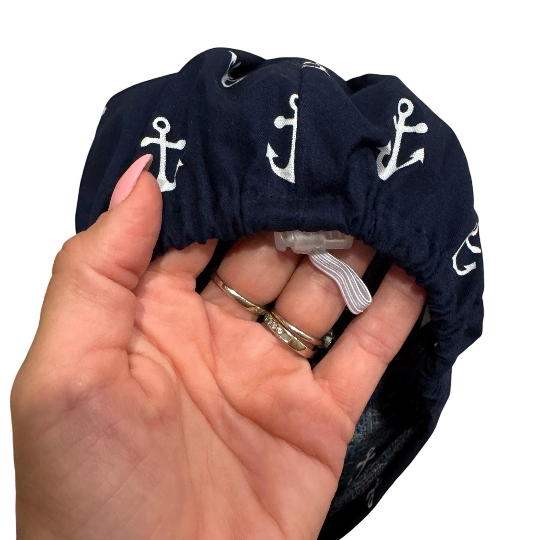 Navy Anchor Euro Scrub Cap, Surgical Scrub Cap