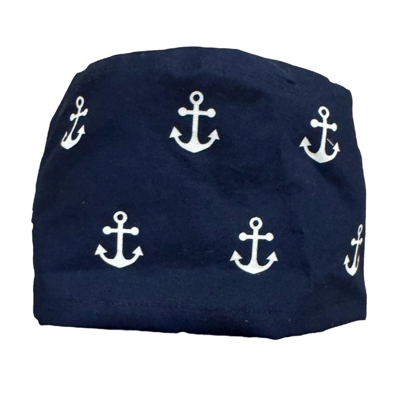 Navy Anchor Euro Scrub Cap, Surgical Scrub Cap