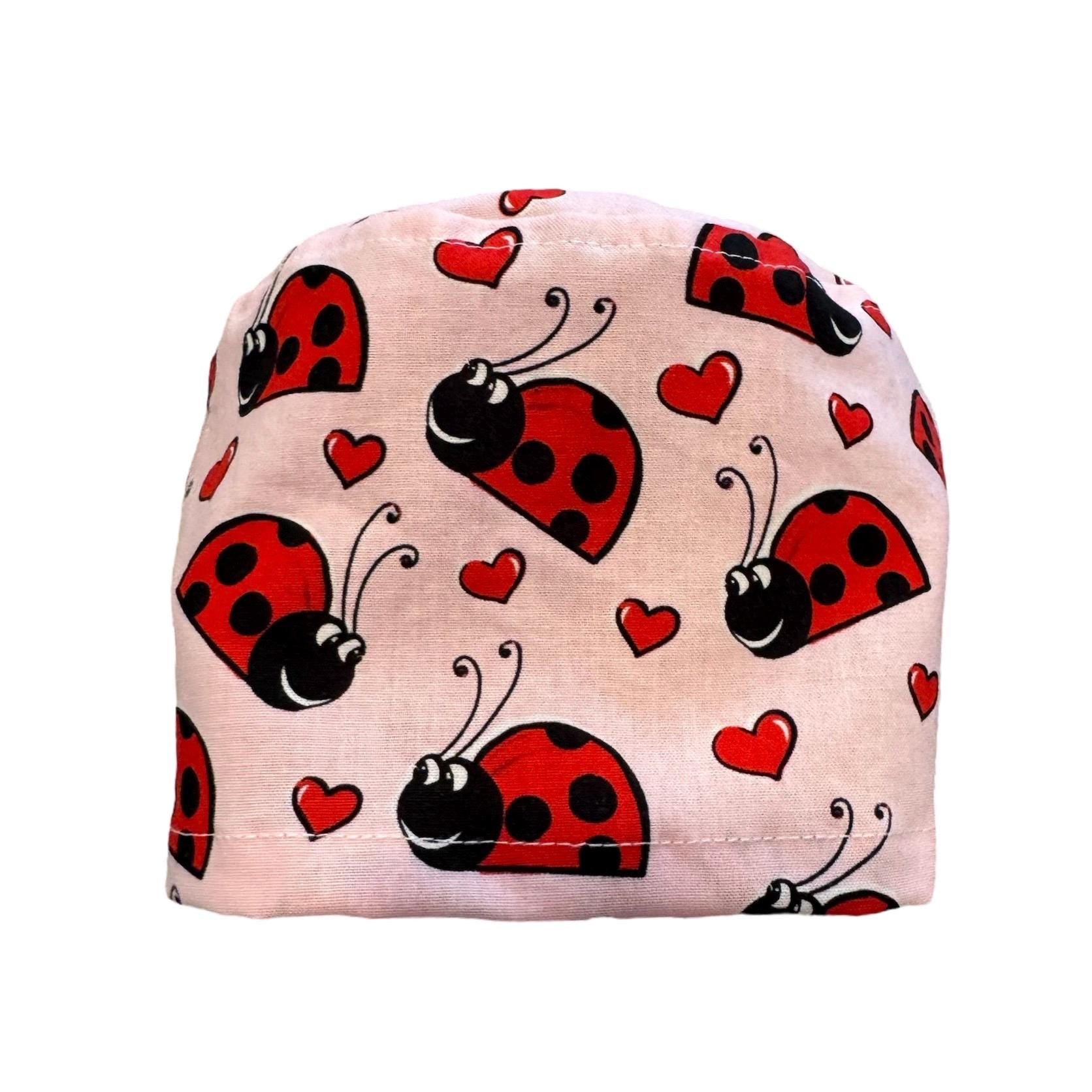 Ladybug Euro Scrub Cap, Surgical Scrub Cap