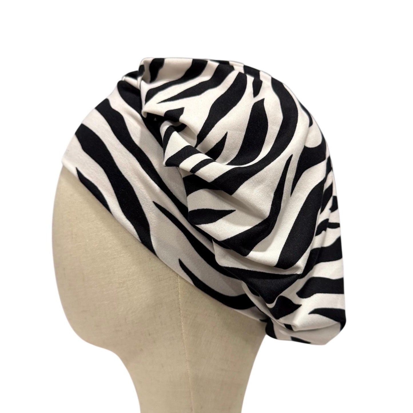 Zebra Print Bouffant Scrub Cap | Animal Print Surgical Cap for Nurses, Doctors, Dentists & Vets | Cute Medical Hat, Nurse Gift