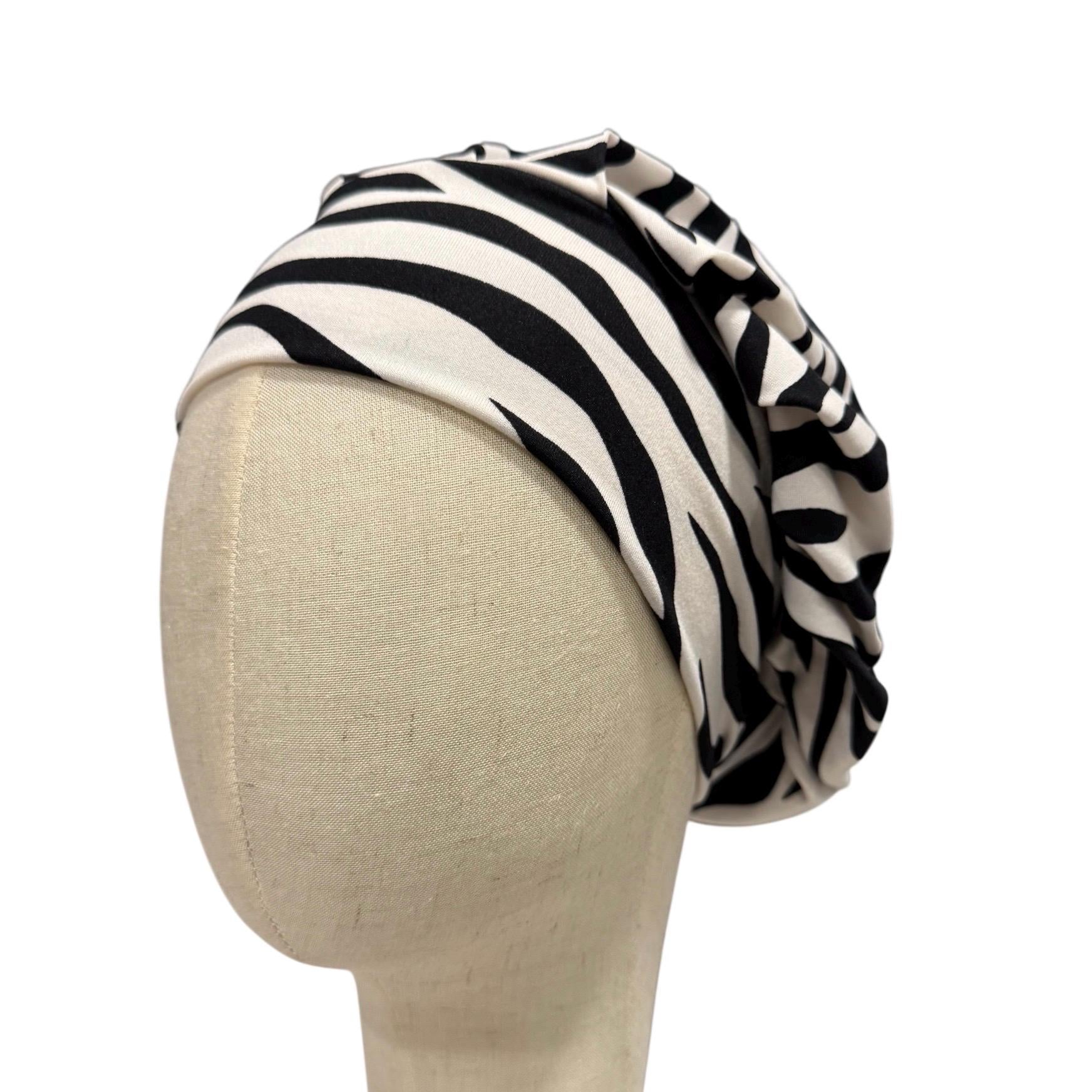 Zebra Print Bouffant Scrub Cap | Animal Print Surgical Cap for Nurses, Doctors, Dentists & Vets | Cute Medical Hat, Nurse Gift