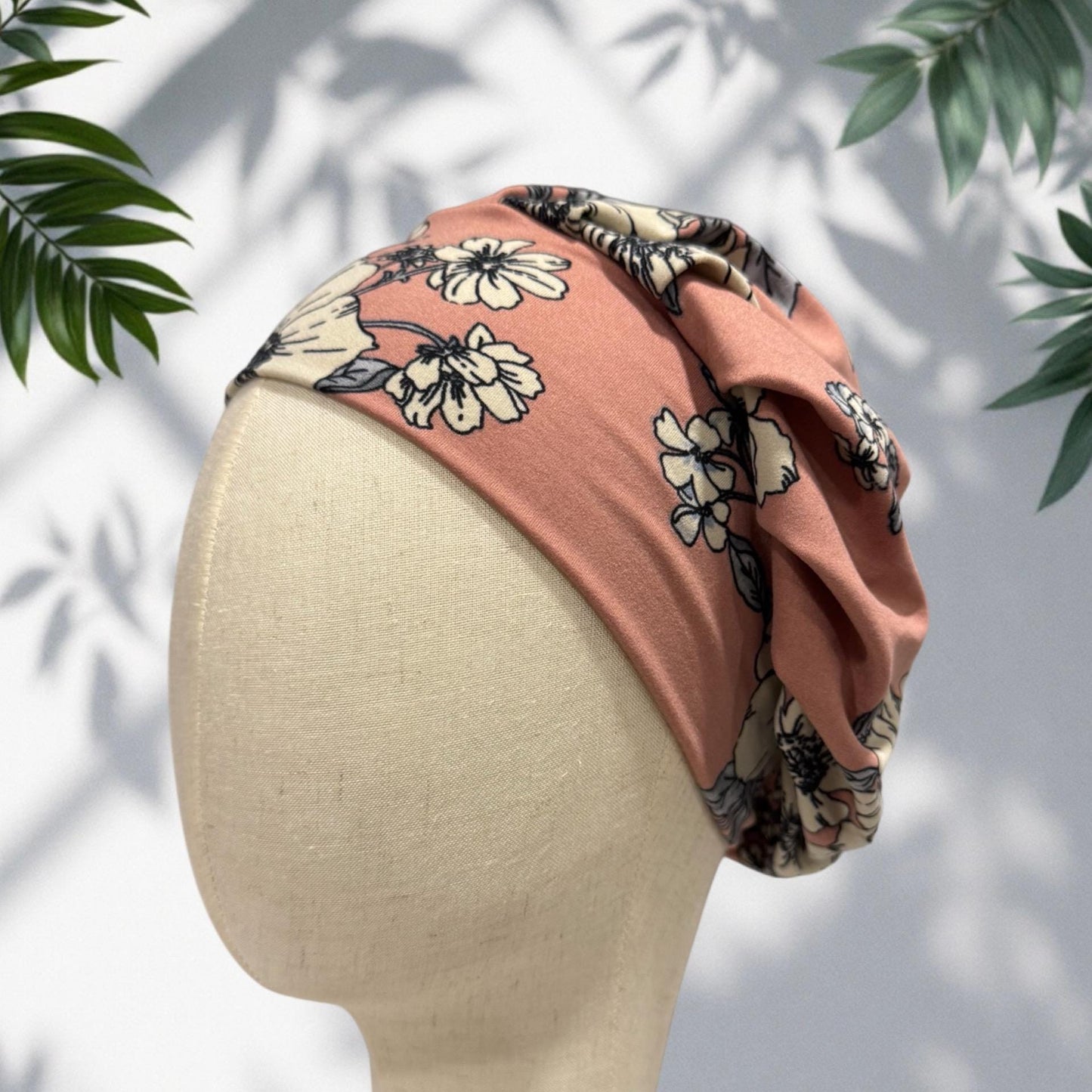 Floral Scrub Cap – Handmade Bouffant Surgical Hat, Nurse Cap with Flowers