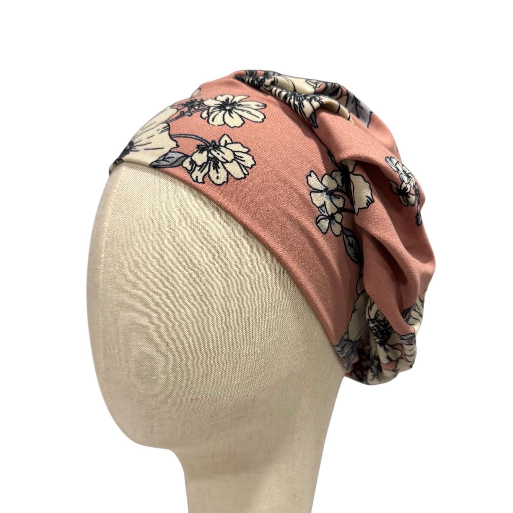 Floral Scrub Cap – Handmade Bouffant Surgical Hat, Nurse Cap with Flowers