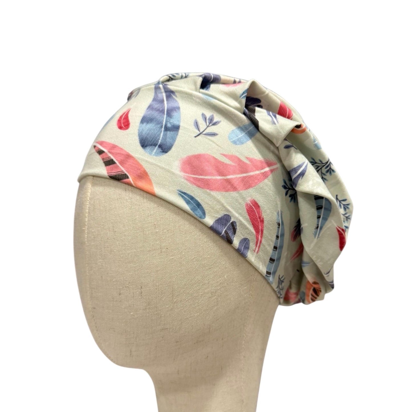 Colorful Feather Scrub Cap – A Fun & Stylish Bouffant Hat for Nurses and Healthcare Heroes