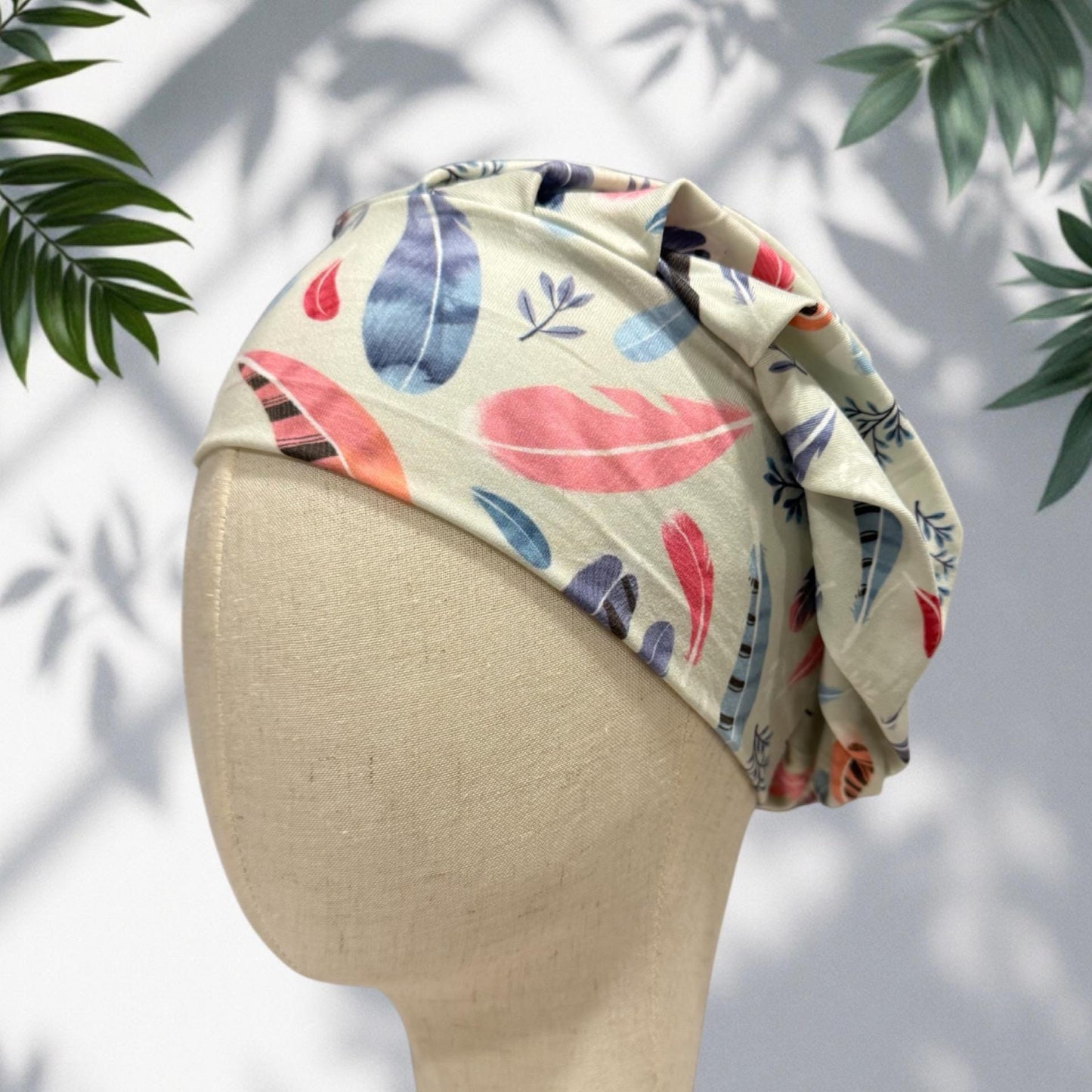 Colorful Feather Scrub Cap – A Fun & Stylish Bouffant Hat for Nurses and Healthcare Heroes