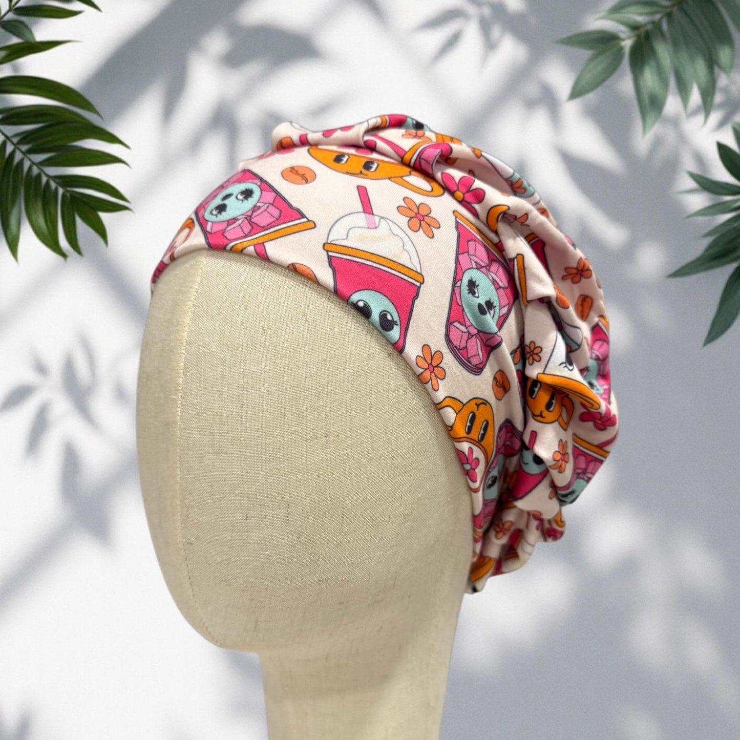 Cute Snack Print Bouffant Scrub Cap | Fun Nurse Hat, Surgical Cap for Women, Doctor, Dentist, Vet, Medical Accessories
