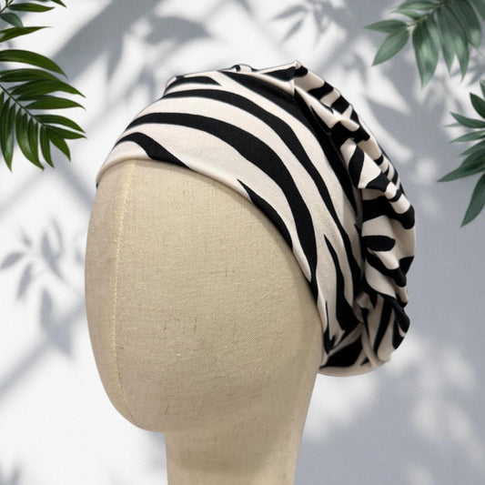Zebra Print Bouffant Scrub Cap | Animal Print Surgical Cap for Nurses, Doctors, Dentists & Vets | Cute Medical Hat, Nurse Gift
