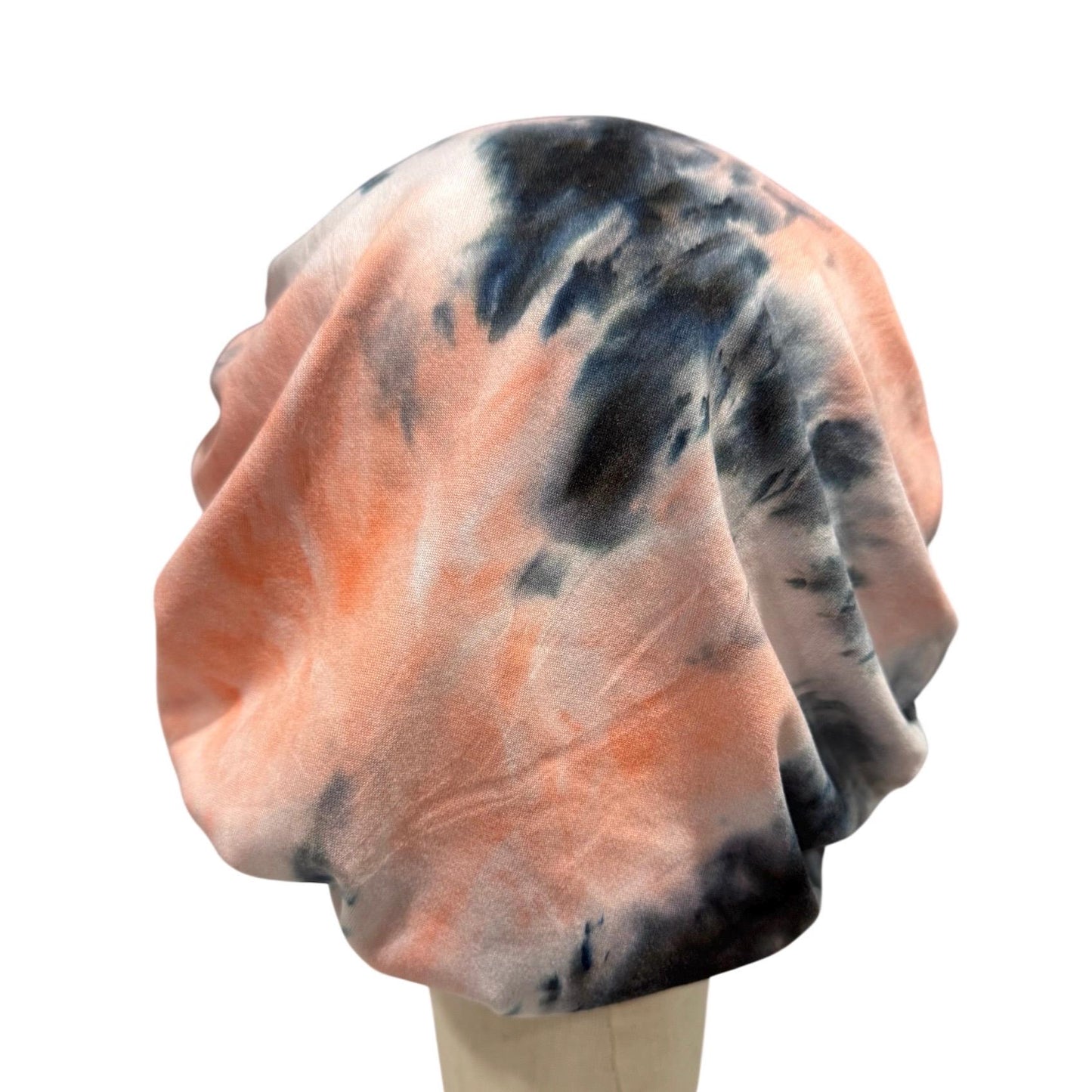 Tie Dye Scrub Cap – Handmade Bouffant Surgical Hat, Nurse Cap with Pastel & Dark Tones