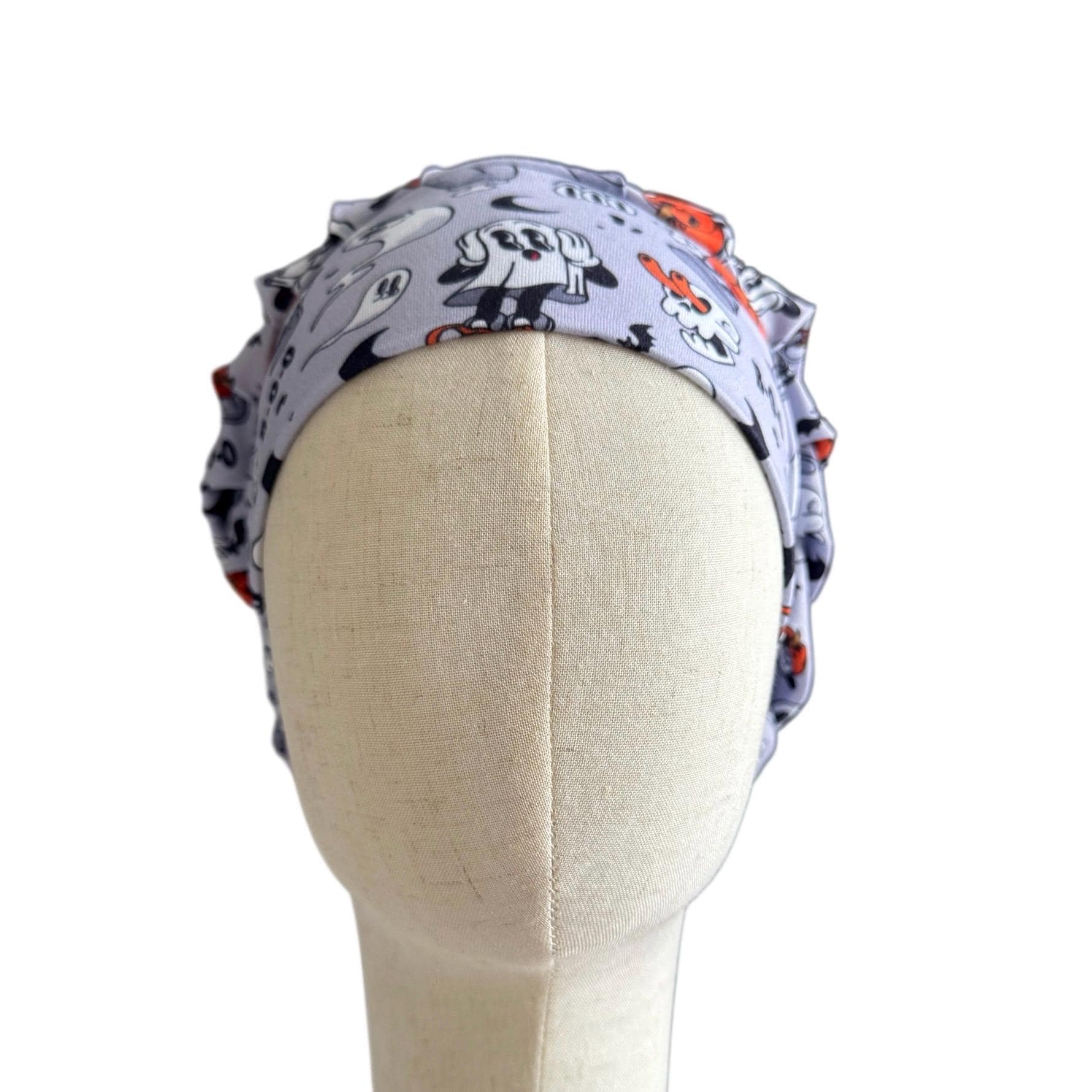 Halloween Scrub Cap | Boo Ghost Scrub Hat | Bouffant Style Surgical Cap | Pumpkin & Ghost Print Nurse Hat | Spooky Medical Gift