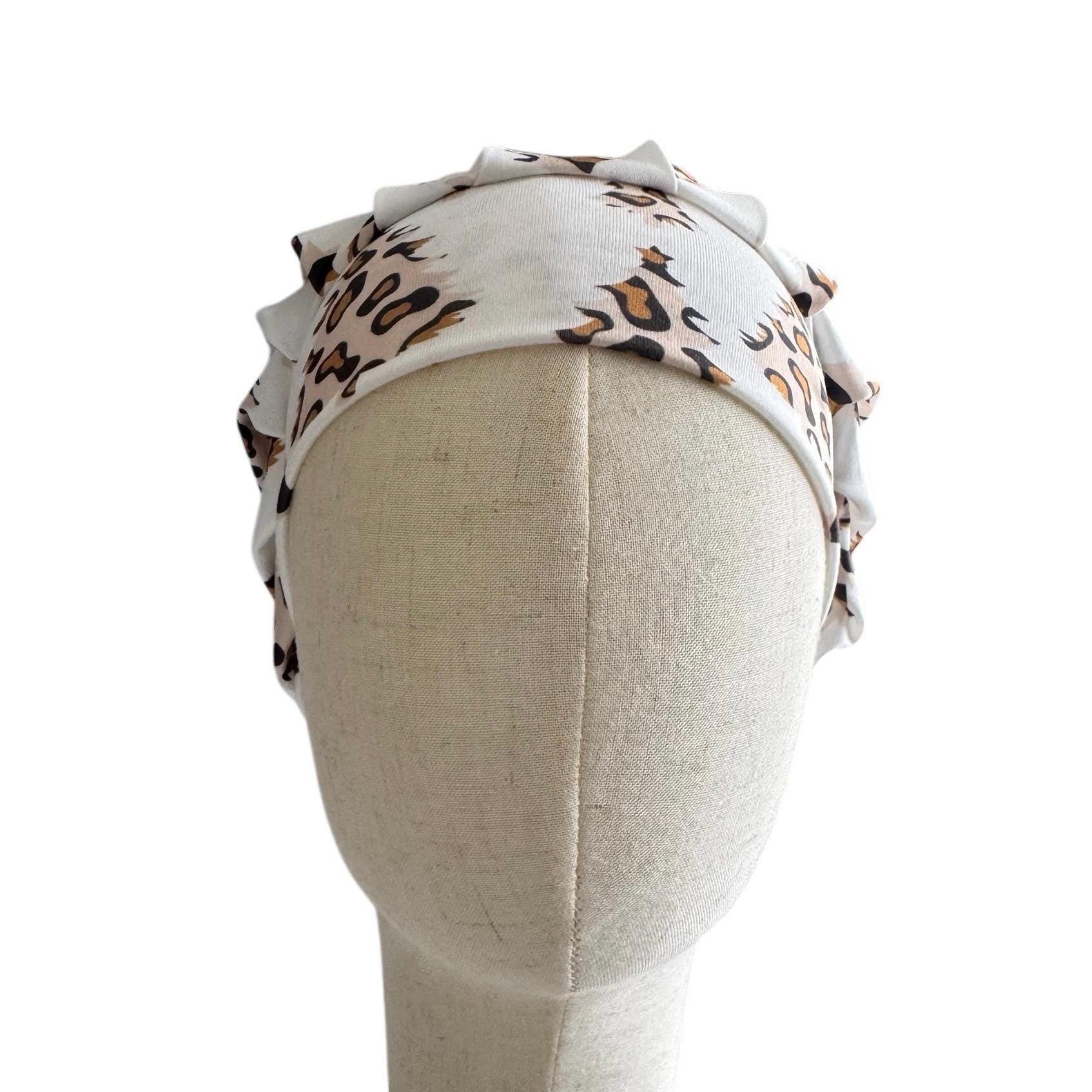 Leopard Christmas Bouffant Scrub Cap | Animal Print Scrub Hat | Stylish Surgical Cap for Women | Nurse Gift |