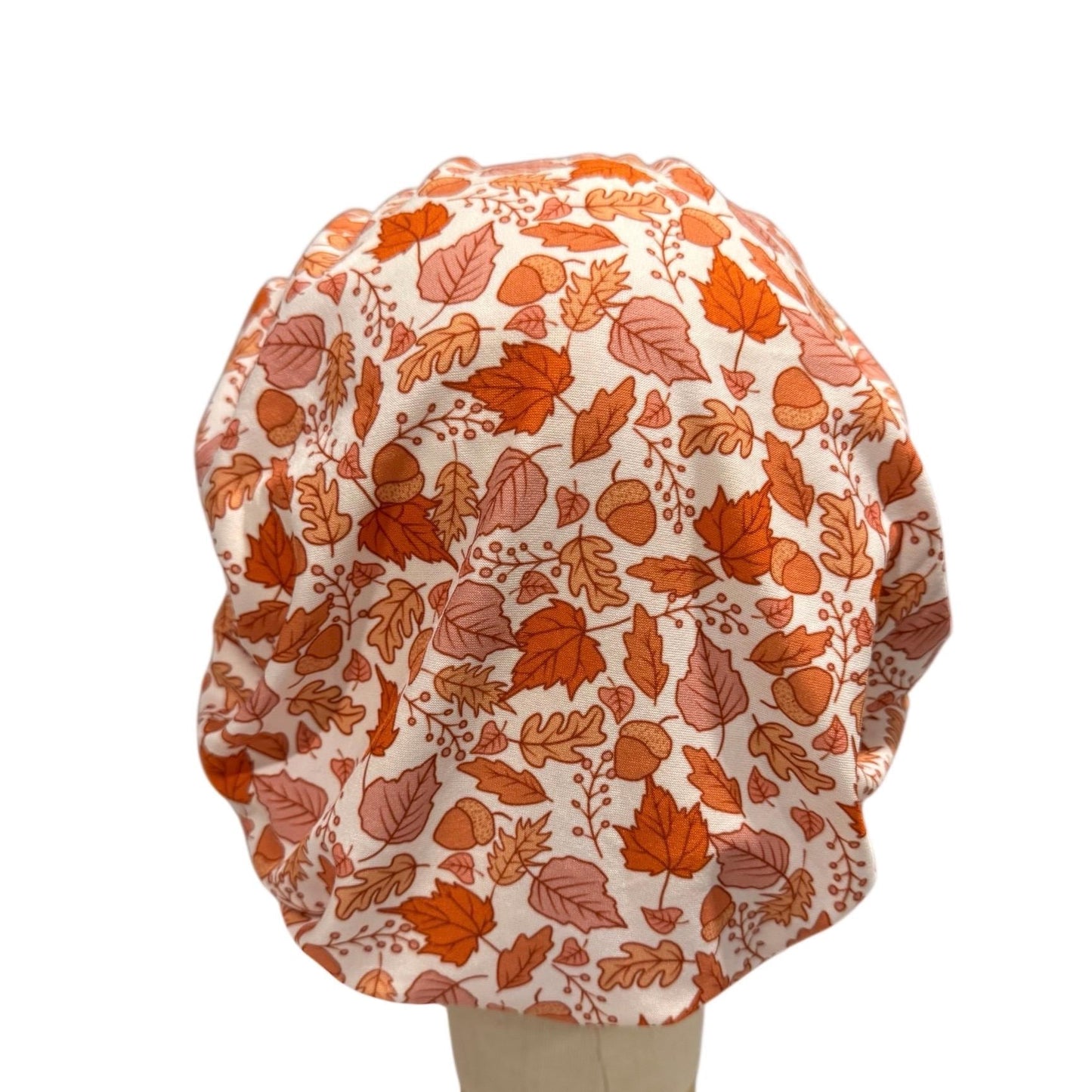 Fall Leaves Headband Bouffant Scrub Cap | Stretchy Autumn Print Surgical Cap | Cozy Nurse Hat | CreatedByMishka