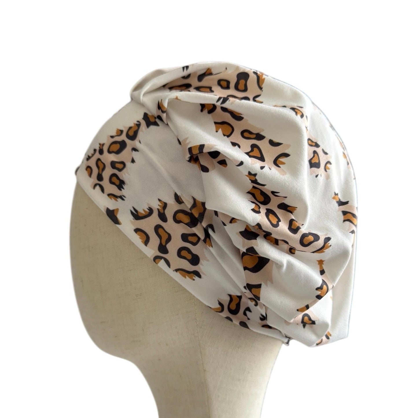 Leopard Christmas Bouffant Scrub Cap | Animal Print Scrub Hat | Stylish Surgical Cap for Women | Nurse Gift |