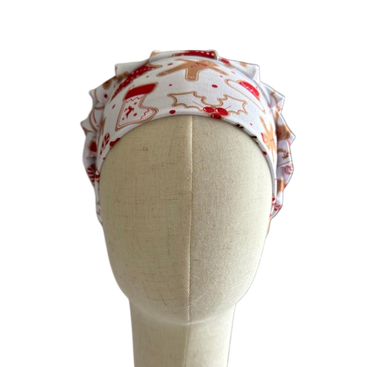 Christmas Bouffant Scrub Cap | Holiday Scrub Hat with Gingerbread, Reindeer & Candy Canes | Festive Medical Cap | Nurse Gift|createdbymishka