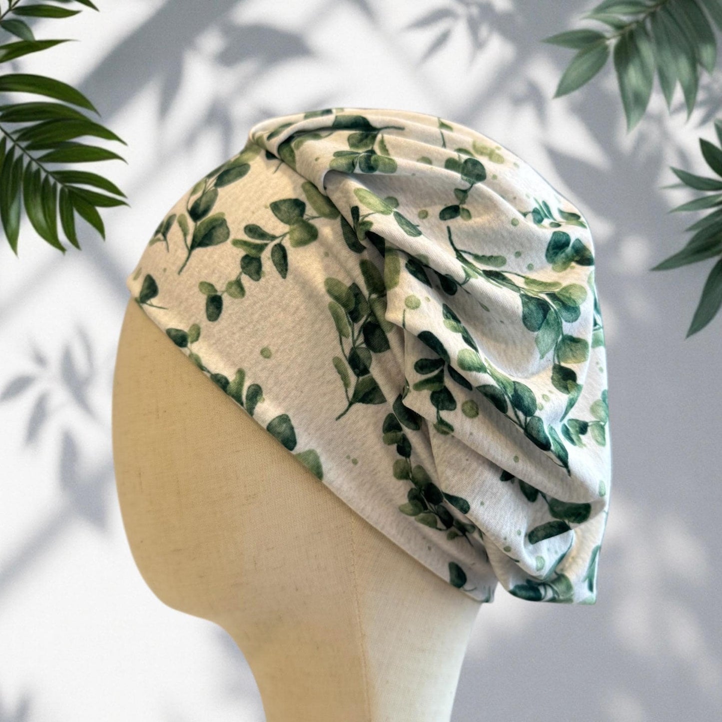 Eucalyptus Scrub Cap Headband Style | Bouffant Surgical Hat | Butter Soft Fabric | Greenery Print Nurse Cap | Medical Gift for Women