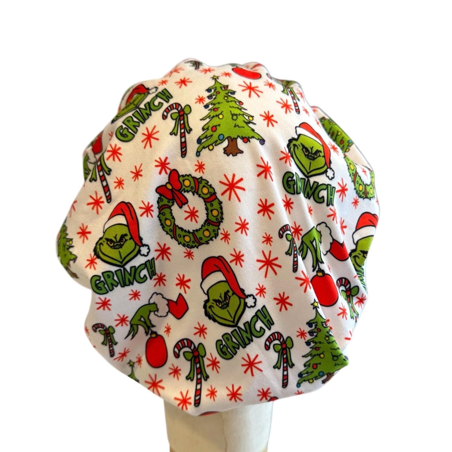 Grinch Christmas Scrub Cap Headband Style | Bouffant Surgical Hat | Grinch Holiday Print | Nurse Gift | Festive Scrub Hat