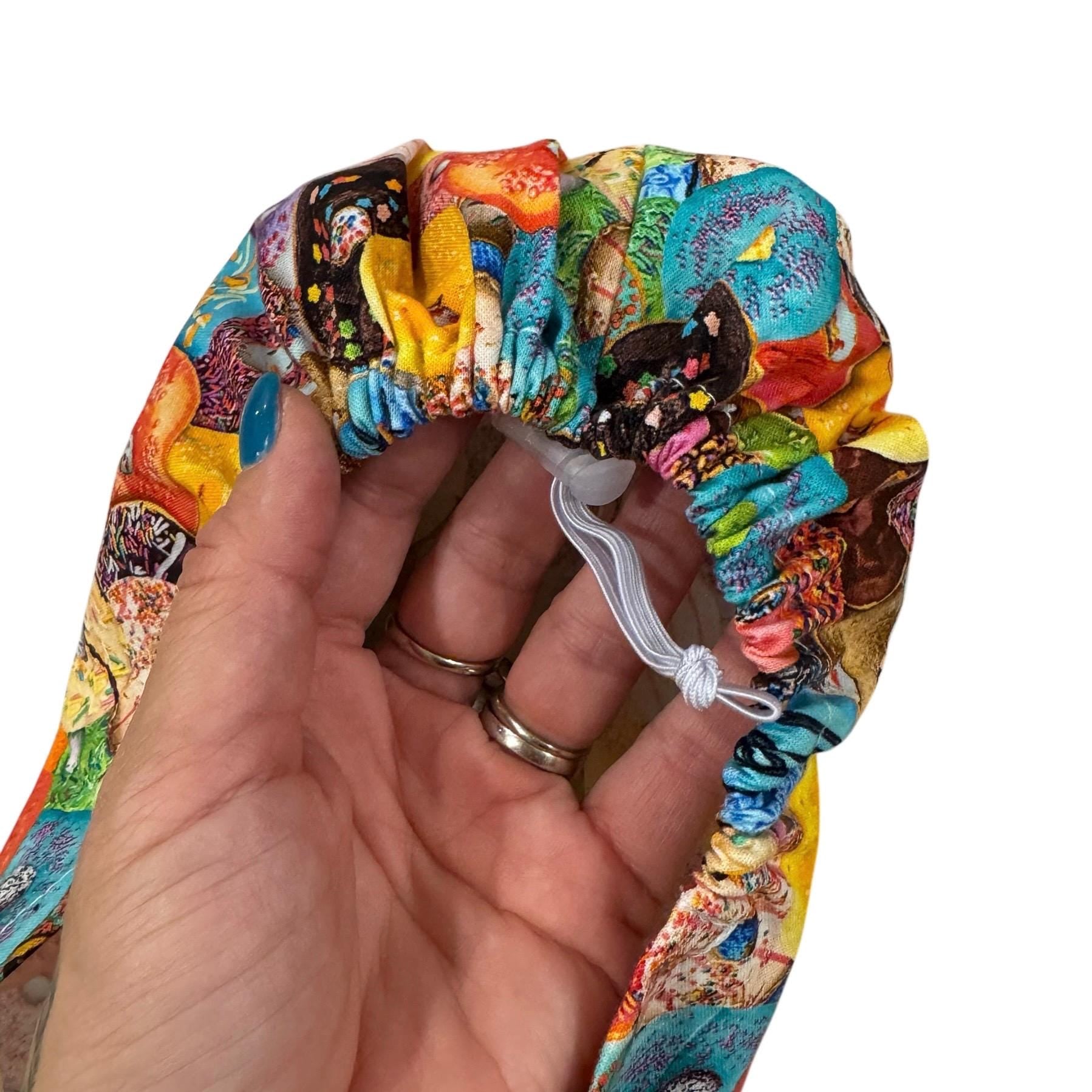 Donut Scrub Cap • Colorful Donuts Euro Scrub Hat • 100% Cotton • Adjustable Elastic • Cute Nurse Hat • Fun Medical Cap • Bakery Print Scrub