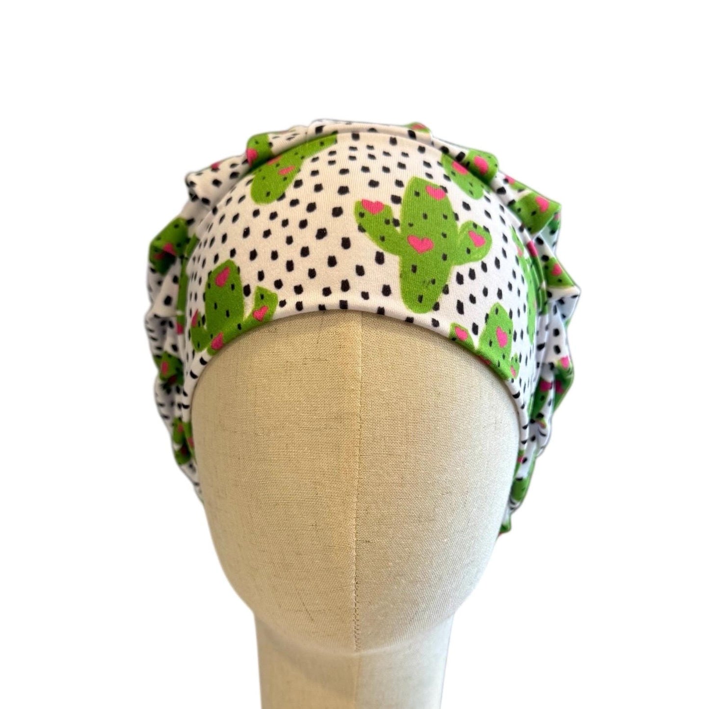 Cactus Scrub Cap, Bouffant Stretch Scrub Hat