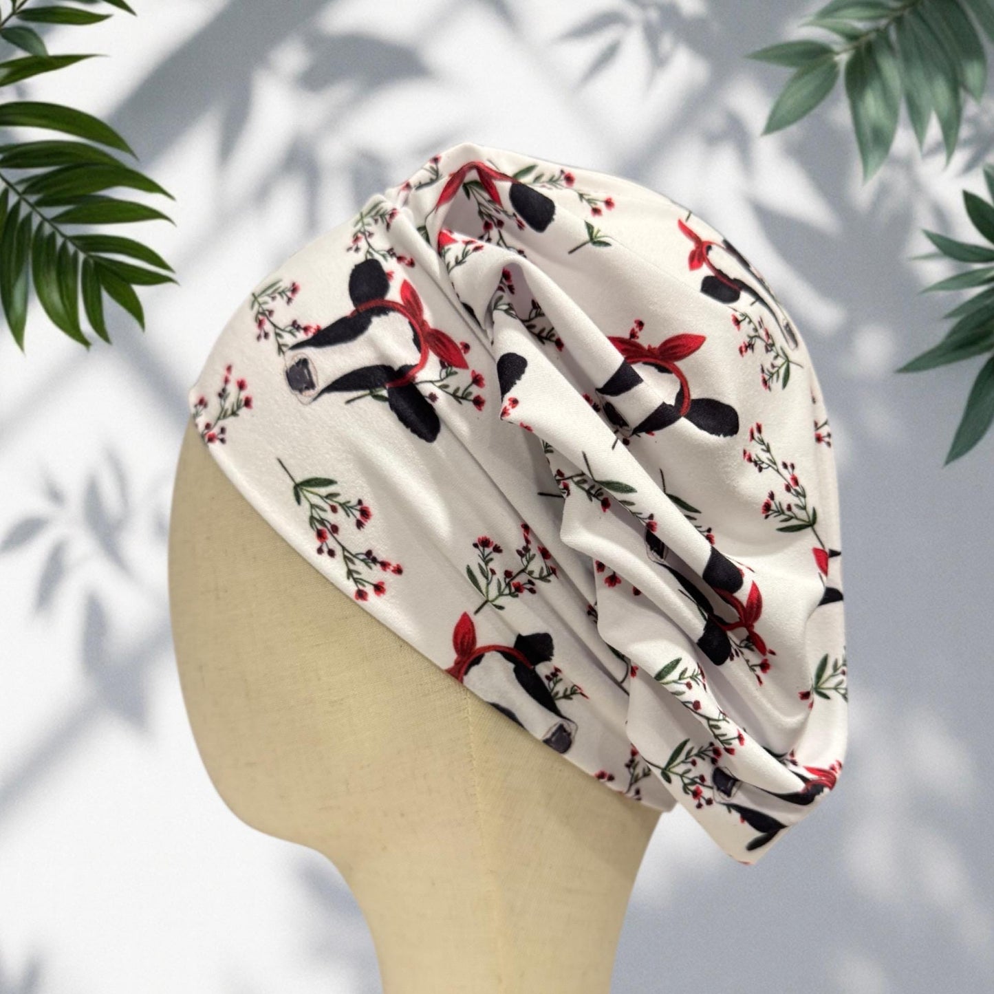 Cow Print Bouffant Scrub Cap