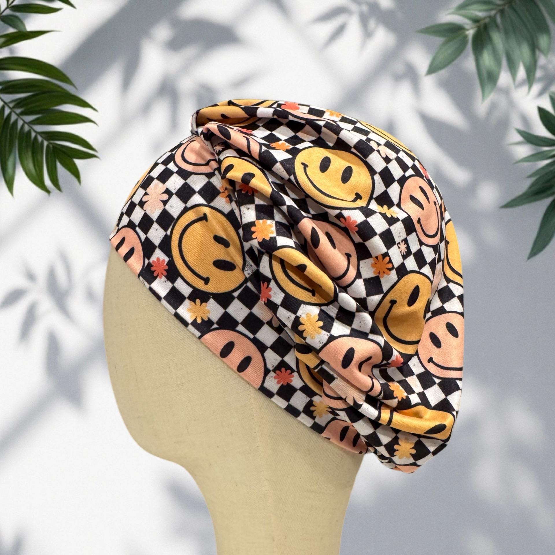Smiley Face Bouffant Scrub Cap