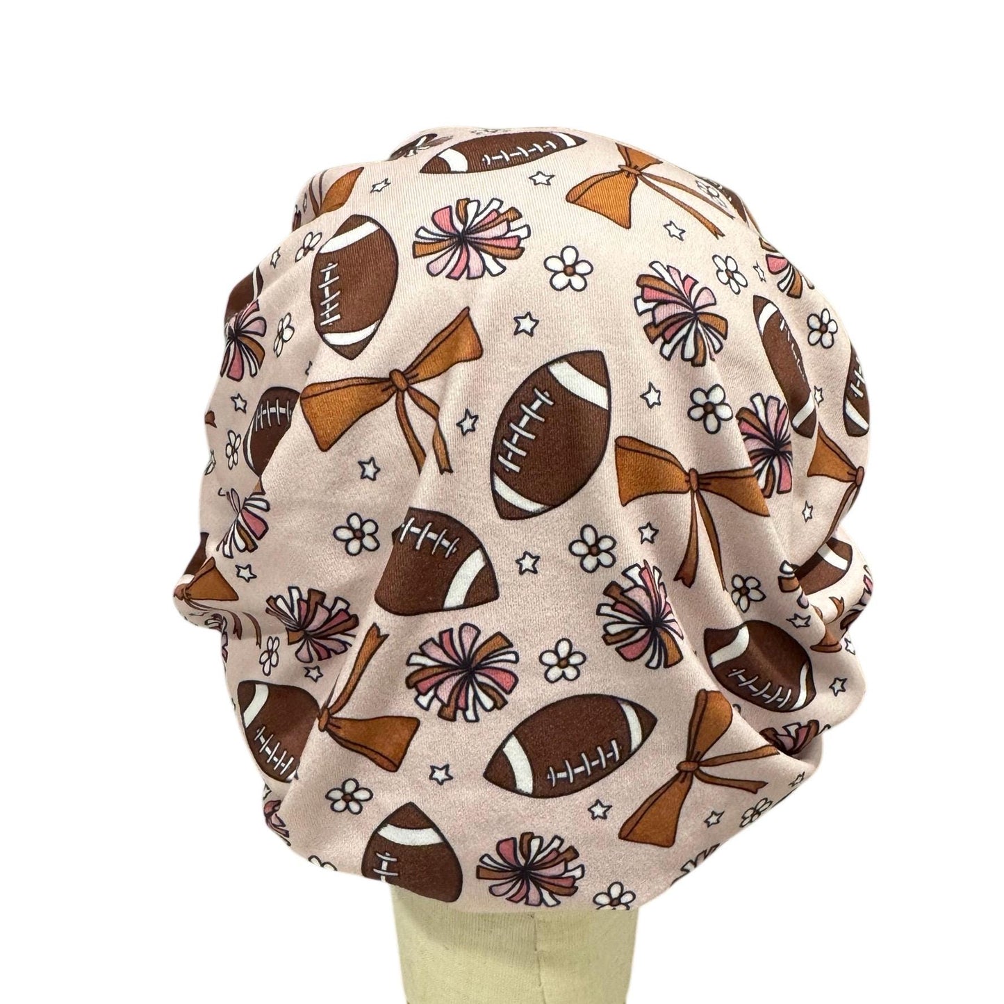 Football Bouffant Scrub Cap