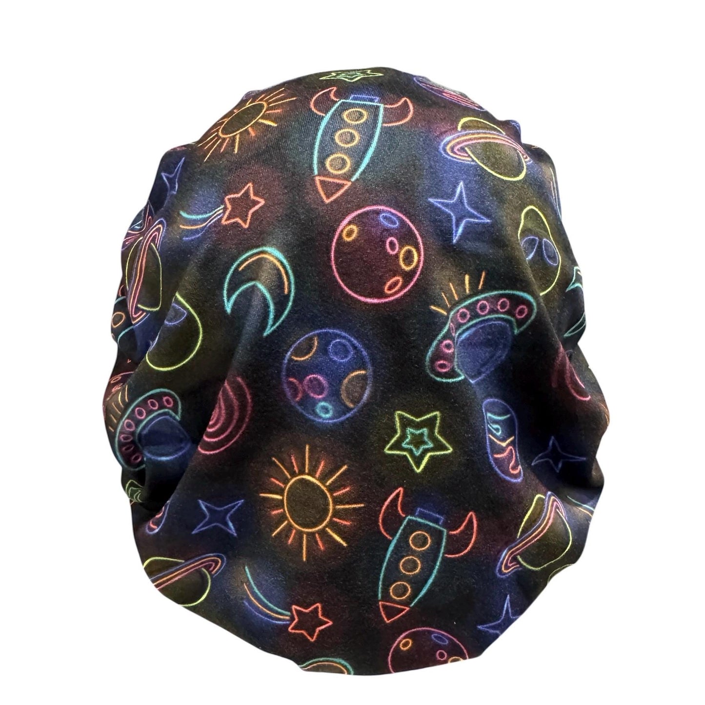 Neon Space Bouffant Scrub Cap