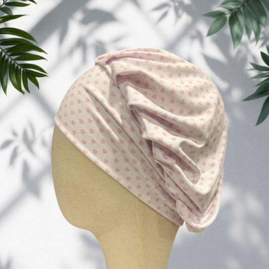 Pink Heart Bouffant Scrub Cap