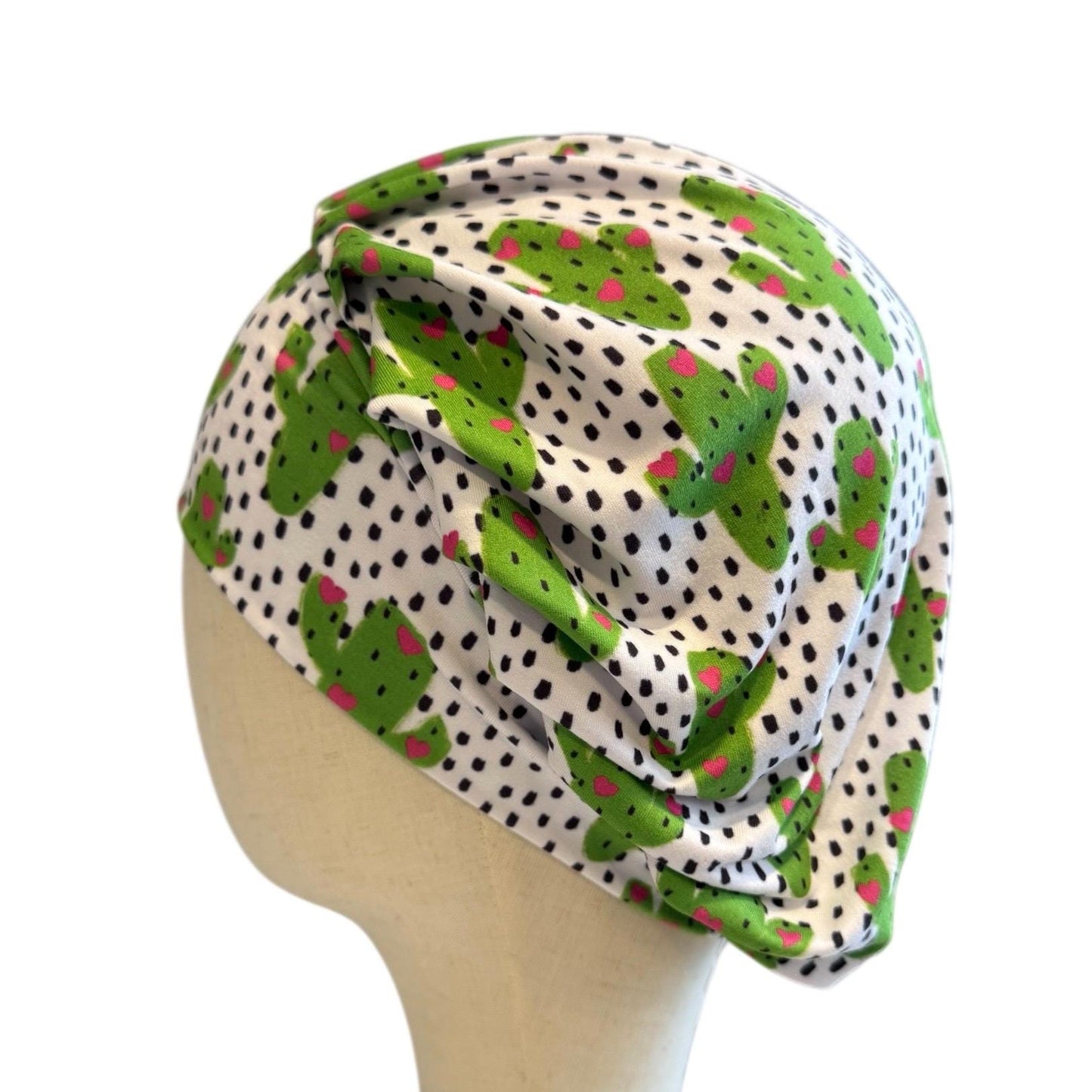 Cactus Scrub Cap, Bouffant Stretch Scrub Hat