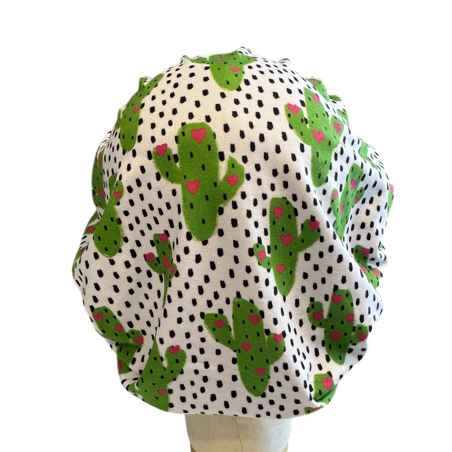 Cactus Scrub Cap, Bouffant Stretch Scrub Hat