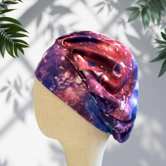 Galaxy Scrub Cap, Bouffant Stretch Scrub Hat, Space Surgical Cap