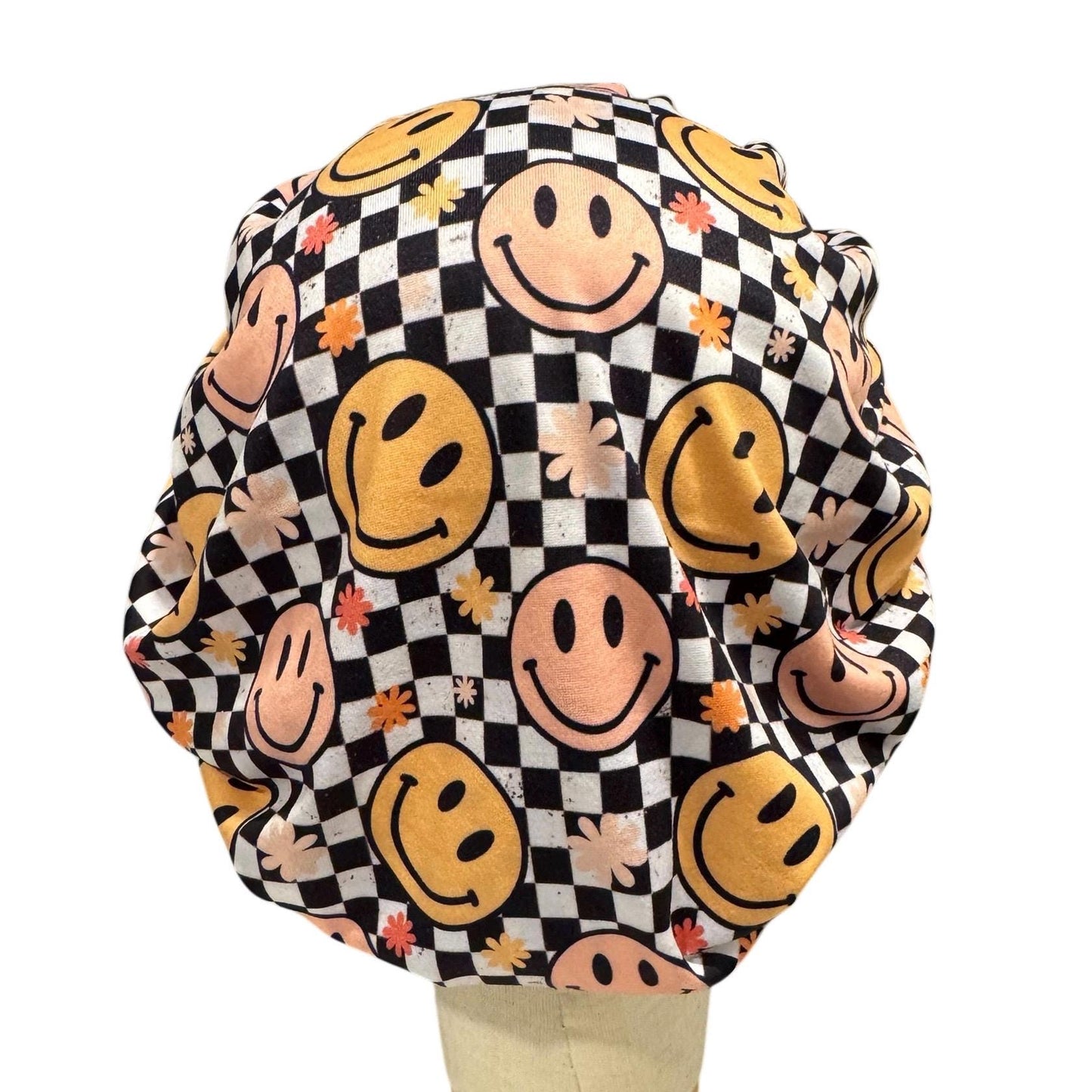 Smiley Face Bouffant Scrub Cap