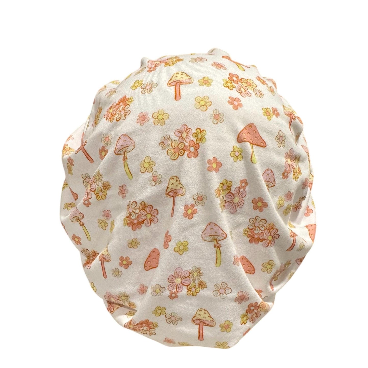 Pastel Mushroom Bouffant Scrub Cap