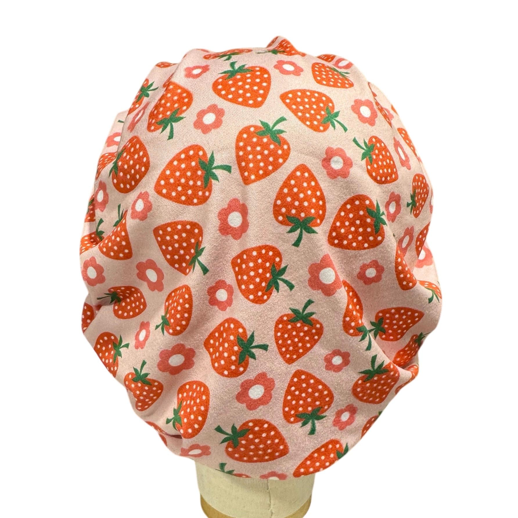 Strawberry Bouffant Scrub Cap